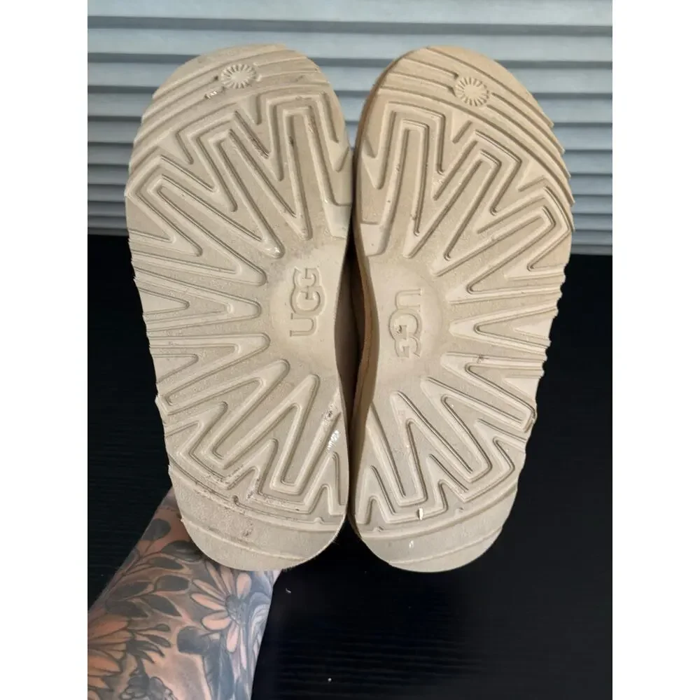 UGG Kids Tasman Slippers Chestnut Suede Sheepskin US 2 EU 33.5 1019066K